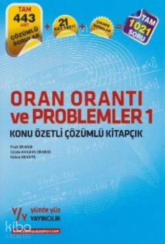Yüzde Yüz Yayınları Oran Orantı ve Problemler 1 Konu Özetli Çözümlü Kitapçık Yüzde Yüz 