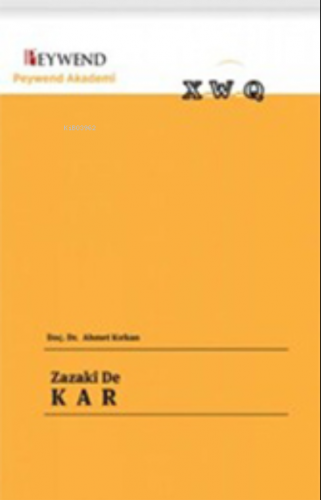 Zazakî De Kar - Kitapiks.com