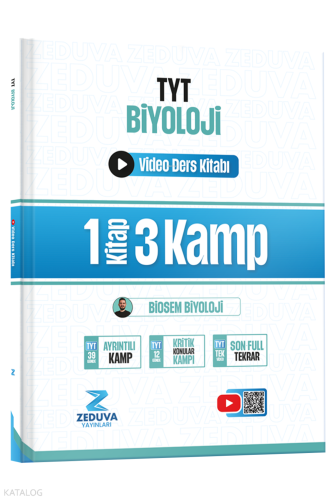 Zeduva Yayınları Biosem TYT Biyoloji 1 Kitap 3 Kamp Video Ders Kitabı