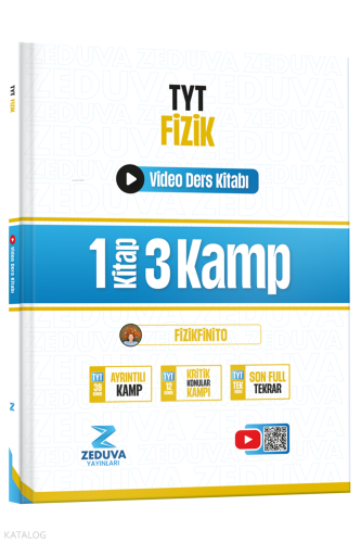 Zeduva Yayınları Fizikfinito TYT Fizik 1 Kitap 3 Kamp Video Ders Kitabı