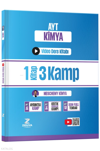 Zeduva Yayınları Meschemy Kimya AYT Kimya 1 Kitap 3 Kamp Video Ders Kitabı