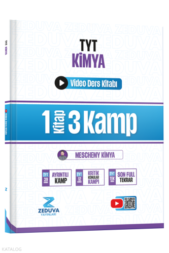 Zeduva Yayınları Meschemy Kimya TYT Kimya 1 Kitap 3 Kamp Video Ders Kitabı