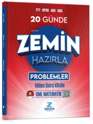 Zeduva Yayınları SML Matematik TYT KPSS AGS DGS 20 Günde Zemin Hazırla Problemler Video Ders Kitabı
