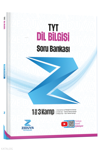 Zeduva Yayınları Türkçe Saati TYT Dil Bilgisi 1 Kitap 3 Kamp Soru Bankası