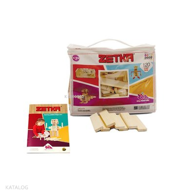 Zet Zeka 120 Doğal Ahşap Parça Zetka Eğitim Oyunu