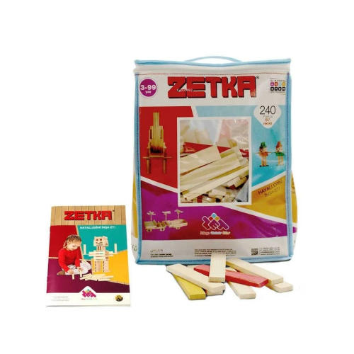 Zet Zeka Eğitim Oyunu Zetka 240 Doğal Ahşap Parça - Kitapiks.com